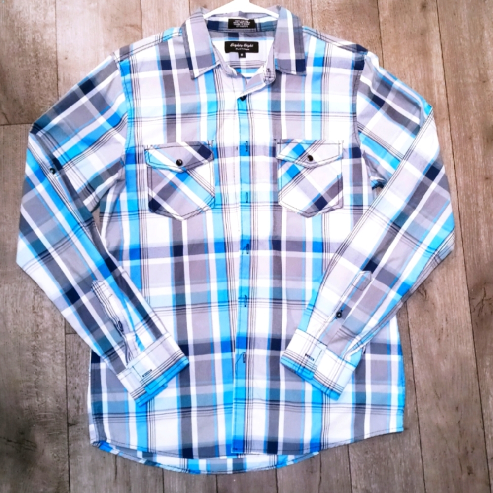 🌟 Mens Plaid Button Up